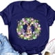 thumbnail image 4 of Pntutb Mujeres Casual Carta Impresión Mangas Cortas O-Cuello Camiseta Suelta Blusa tops Pntutb Pntutb-3218, 4 of 5
