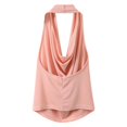 thumbnail image 6 of Xijirk Women Tank Top Draped Neck Sleeveless Slim Fit Camisole for Daily Casual Wear,RD1,L, 6 of 7