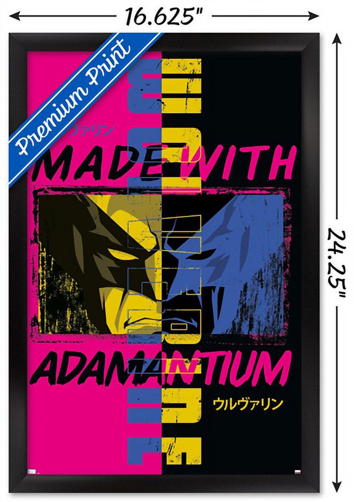 Marvel Comics - Wolverine - Made With Adamantium Wall Poster, 14.725" x 22.375", Framed