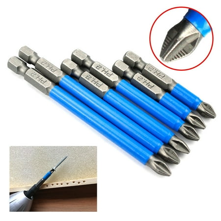 

(B)Magnetic Anti Slip Electric Screwdriver Bits 1/4 Hex Shank Precision PH2
