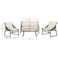 thumbnail image 6 of Safavieh Berkane Outdoor Modern Casual 4 Piece Set with Cushion, 6 of 8