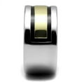 thumbnail image 4 of Two-Tone IP Gold (Ion Plating) Stainless Steel Ring with Epoxy in Jet for Women Jet Stone Color Style TK3008 Size 9, 4 of 4