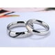 thumbnail image 5 of Anillos para parejas, conjunto a juego con forma de corazón de acero inoxidable para él y para ella, parejas de amor real, banda de boda, anillos de corazón para parejas (un par) Adepaton WMZL-973-34, 5 of 7