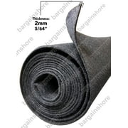 3Ft by 4Ft Polymat Charcoal / Dark Grey Nonwoven Felt Fabric Carpet - Multipurpose Backed Felt Fabric