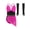 Hot Pink Black, variant on Girls Rhinestones Ballet Dance Leotard Mesh Figure Skating Dress Performance Competition Gymnastics Suit Hot Pink Black 6