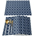 thumbnail image 3 of Moroccan Pattern Dark Blue Geometric Table Runner Home Wedding Table Mat Centerpieces Decoration Party Dining Long Tablecloth, 3 of 5