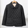 thumbnail image 2 of Women's Winter Quilted Jacket Snap Button Long Sleeve Diamond Puffer Coat Lightweight Open Front Cardigan, 2 of 3