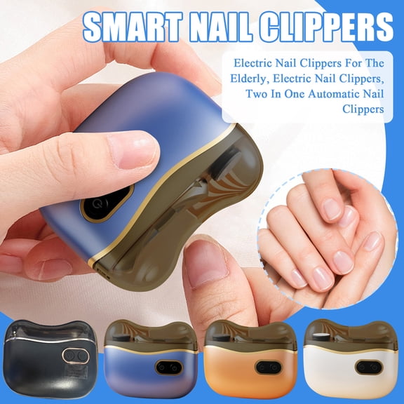 Electric Nail Clippers For Seniors And Adults, Smart Electric Nail Clippers, Automatic Nail Clippers, USB Rechargeable Nail Trimmer, 2 In 1 Electric Nail Clipper(1 PC)