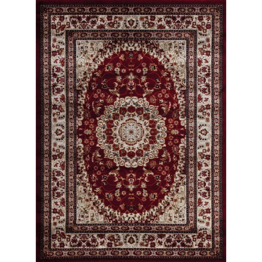 Persian Rugs Nova's Traditional Burgundy Ivory Area Rug 5'2" x 7'2
