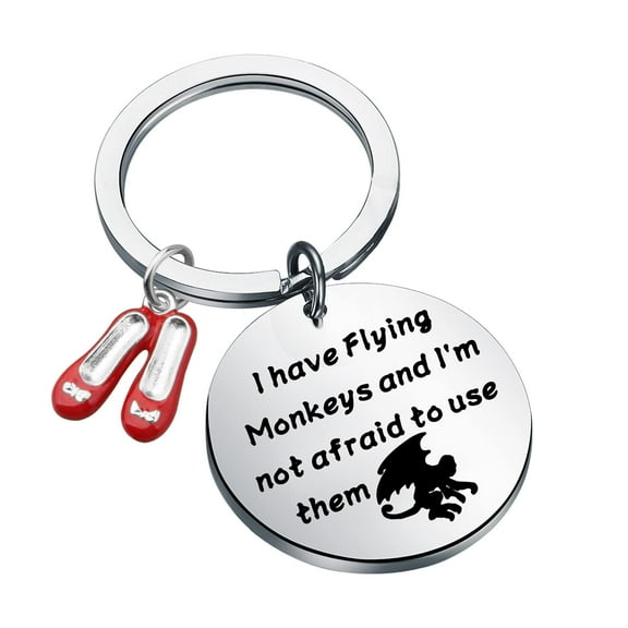 Zuo Bao Funny Halloween Jewelry Sarcastic Halloween Keychain I Have Flying Monkeys Keychain Halloween gift (I'm not afraid to use them)