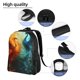 thumbnail image 5 of Easygdp Red And Blue Fire Peacock Mochila Versátil y Elegante: Comodidad, Almacenaje y Durabilidad para la Universidad, Trabajo, Viajes y Uso Diario, 5 of 8