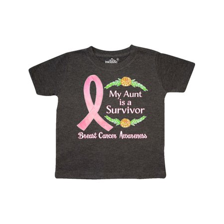 

Inktastic My Aunt is a Survivor Breast Cancer Awareness Gift Toddler Boy or Toddler Girl T-Shirt