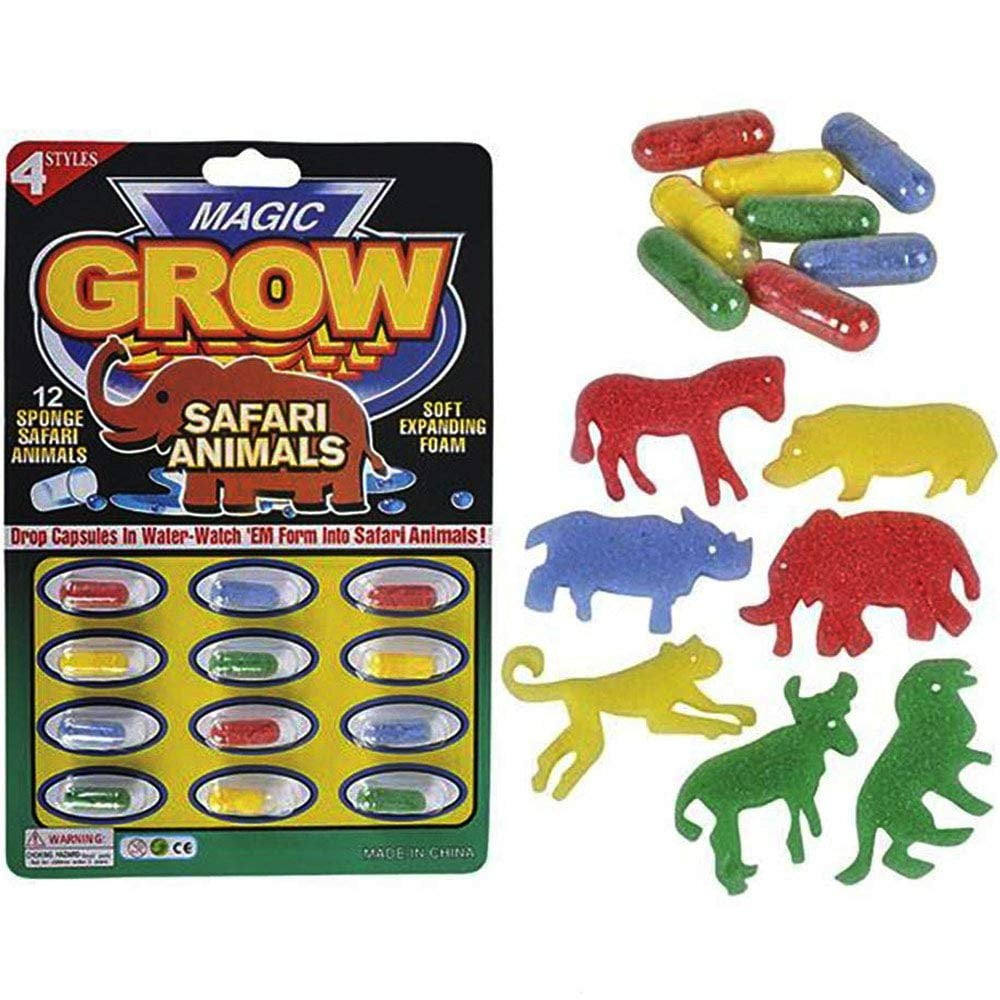 Magic Growing Animal Capsules 12 Pieces of Assorted Safari Creatures