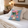 thumbnail image 4 of Zynviq Decorative Pillow Covers Multicolor 18x18inch Couch Pillow Covers Flower with Zipper Square Polyester, 4 of 6
