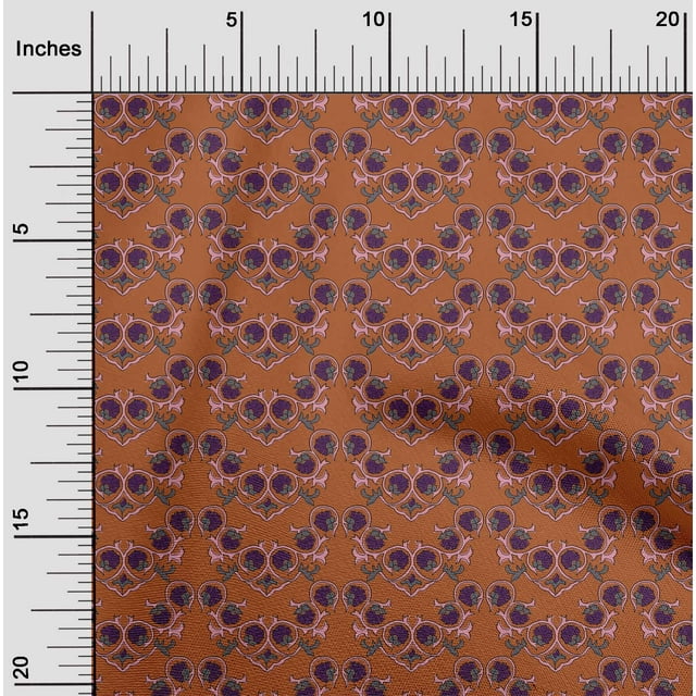oneOone Polyester Lycra Fabric Floral Block Fabric Prints By Yard 56 Inch Wide