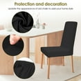 thumbnail image 3 of Jokapy 4 Pack Chair Covers for Dining Room, Stretch Chair Protector Slipcovers, Black, 3 of 8