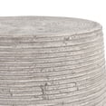 thumbnail image 3 of BenJara Bilo 23 Inch Round Concrete Outdoor Side Table, Hollow Drum Shape, Gray, 3 of 5