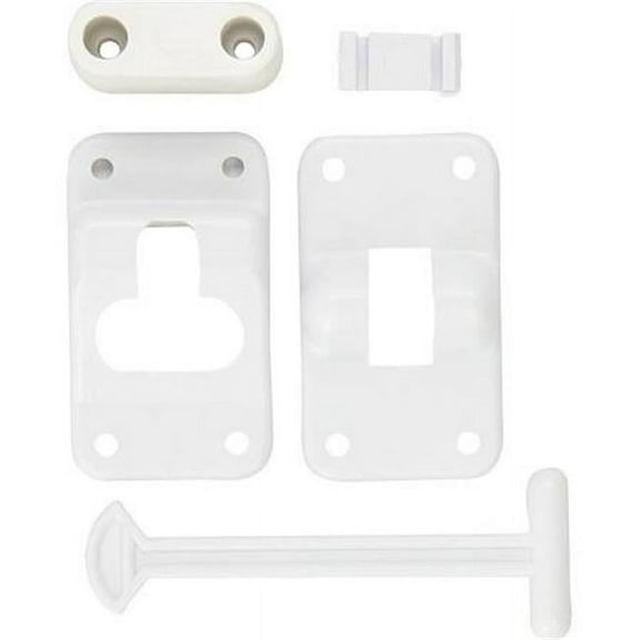Lippert Component M6V-381409 4 in. Polar Composite T-Style Door Holder - White
