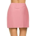 thumbnail image 4 of mgoYE Summer Skirts for Women Women Tennis Skirt with Pocket Pleated Golf Skort Active Workout Running Athletic Shorts Polyester|Hot Pink 2XL, 4 of 6