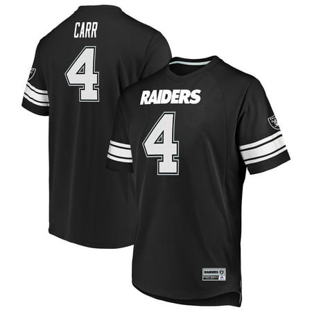 Derek Carr Oakland Raiders Majestic Hashmark Player Name & Number T-Shirt -