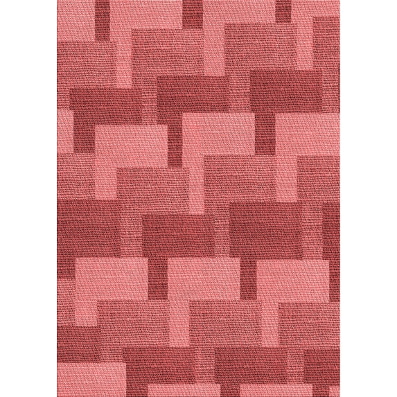 Ahgly Company Machine Washable Indoor Rectangle Transitional Red Area Rugs, 3' x 5'