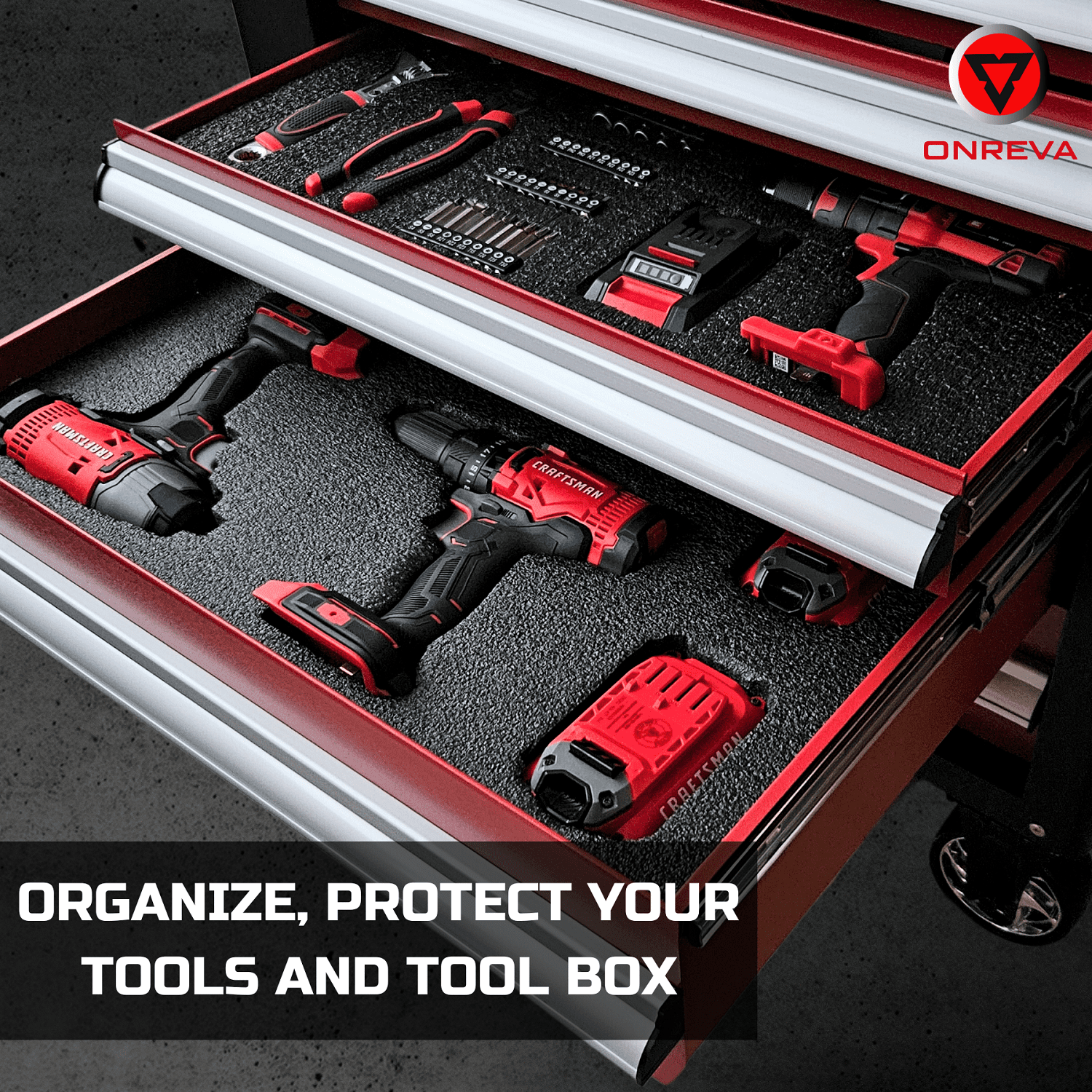 Tool Box Foam 3Pack 16x12x2 inch, Foam Inserts for Cases, Polyethylene Tool Foam Sheets, Drawer Liner Foam, Toolbox Kaizen Organizer and Storage Tool Shadow