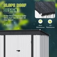 thumbnail image 2 of Devoko 6' x 4' Outdoor Metal Storage Shed with Lockable Door Tools Storage Shed for Garden Backyard Patio,White, 2 of 7
