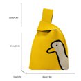 thumbnail image 3 of Monedero Bolso Tote Bolso De Punto Estampados De Animales Mujer Bolso De Compras Amarillo, 3 of 3