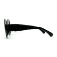 thumbnail image 4 of Minimalistic Thick Plastic Large Round Mod Sunglasses All Black, 4 of 4