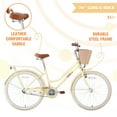 thumbnail image 5 of POVANLI 24" Women Bike for 13+Years Old, Steel Frame Bike,Women Bike with Basket Yellow, 5 of 6