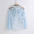 thumbnail image 4 of Ydojg Winter Warm Coat For Toddler Boys Girls Lace Up Cape Party Robe Kids Holiday Party Tulle Princess Cloak Fashion Outwear Blue, 4 of 5