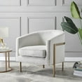 thumbnail image 3 of Harrod Fabric Accent Arm Chair Antique Gold Legs, 3 of 9