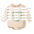 thumbnail image 3 of Otqutp New Born Baby St Patricks Day Romper Onesie Long Sleeve Crewneck Sweatshirt Boys Cute Easter Jumpsuit Girls Boys Bodysuit, 3 of 9
