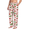 thumbnail image 6 of Logiee Strawberries And Leaf Print Pajama Pants for Men,Men’s Pajama Bottoms,Mens PJ Pants with Pockets & Button Fly-Medium, 6 of 6