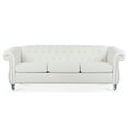 thumbnail image 5 of Newboti Furniture 84.65" Rolled Arm Chesterfield 3 Seater Sofa 17548, 5 of 16