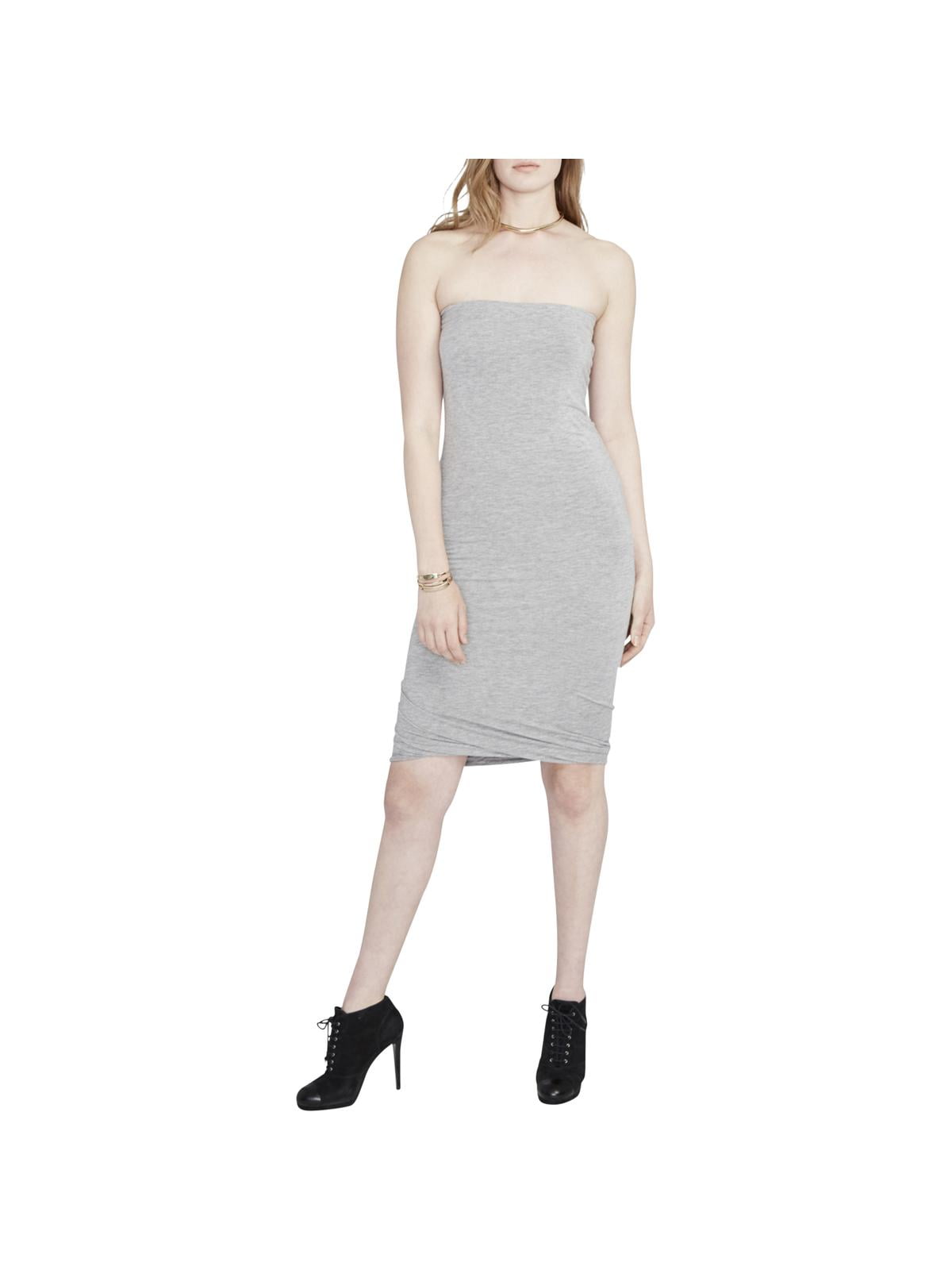 strapless knee length cocktail dress