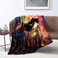 thumbnail image 1 of Fleece Blanket,Animals From Ancient Times,Extra Warm Cozy Fluffythrow, 1 of 8