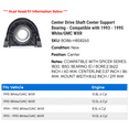 thumbnail image 2 of Center Drive Shaft Center Support Bearing - Compatible with 1993 - 1995 White/GMC WXR 1994, 2 of 2