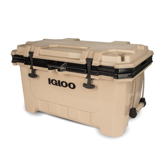 Igloo 00049858 IMX 70 Qt. Heavy Duty Injected Molded Construction Cooler, Tan