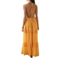 thumbnail image 4 of Gupgi Women Backless Beach Dress Sleeveless Ruffled Hem Summer Beach Long Dress, 4 of 6