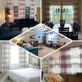 thumbnail image 5 of Efavormart 2 Panels White/Lavender Faux Linen Woven Sheer Window Drapery Stripe Window Treatment Grommet Curtain Panel 52"x84", 5 of 9