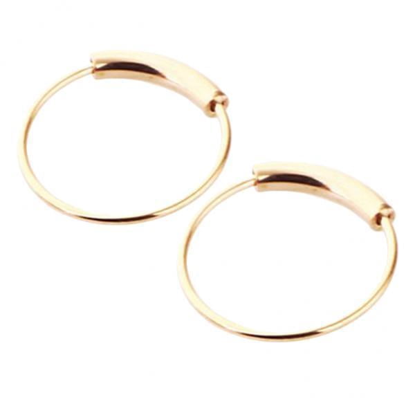 kusrkot 3X 2pcs Nose Nose Hoop Tragus Ear Piercing Steel 8mm Rose Gold