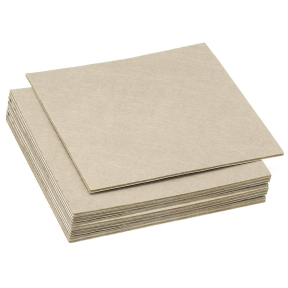Uxcell 8x8 Inch Lamp Base Felt, 10Pack 2mm Thickness Square Soft Adhesive Non-slip Backed Felt Beige