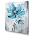 thumbnail image 2 of Designart "Poppy Flower Blue Minimalism painting II" Floral & Botanical Wall Art Print, 2 of 5