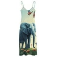 thumbnail image 5 of Colorful Elephant Flower Fine Art Sleeveless Dress Summer Dress Woman 2025, 5 of 7