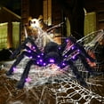 thumbnail image 4 of Araña Brillante, Decoración de Fiesta de Halloween al Aire Libre, Accesorios Trucos Festivos, Araña Grande, Araña Gigante Eléctrica de Peluche, 4 of 6