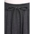 thumbnail image 5 of TSSOE Women Wide Leg Long Bloomers Pants Ruffle Elastic Waist Loose Fit Trousers Suitable for Office & Parties Charcoal Grey S, 5 of 7