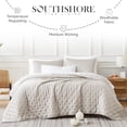 thumbnail image 3 of Southshore Fine Living, Inc. Rayon Derived from Bamboo Quilt King Size Set with 2 Pillow Shams, Bone, 3 of 8