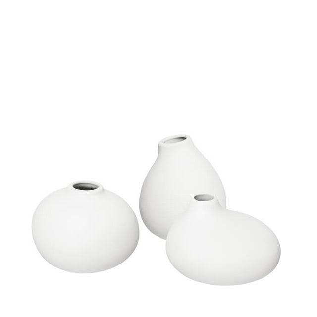 Blomus 66514 Nona Mini Vases, White - Set of 3