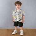 thumbnail image 3 of Ultrave Boys Beach Outfit Button Up Short Sleeve Shirt Solid Casual Shorts 2-Piece Sets Summer Holiday Sets, 3 of 7